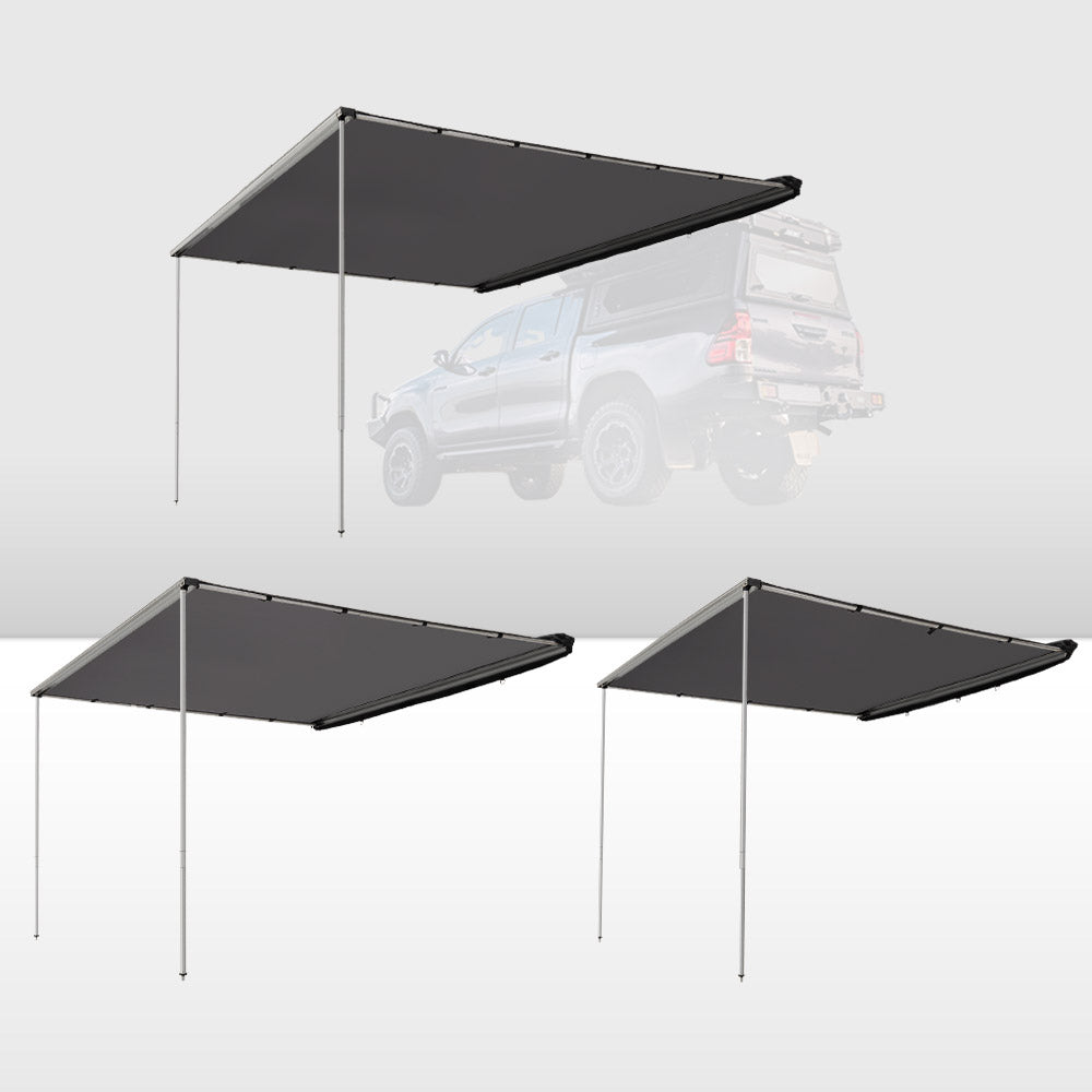 San Hima Car Side Awning Pull-out Telescoping Poles Waterproof Car