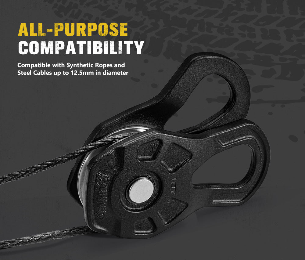 Bunker Indust 10 Ton Recovery Snatch Block Heavy Duty Rated Pulley Offroad 4WD