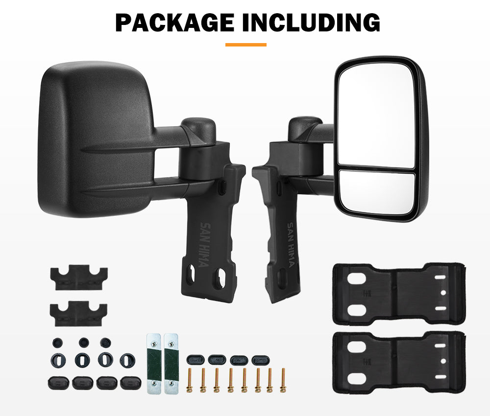 SAN HIMA Extendable Towing Mirrors Gen1 Pair For Toyota Landcruiser 70-79 1984-Current