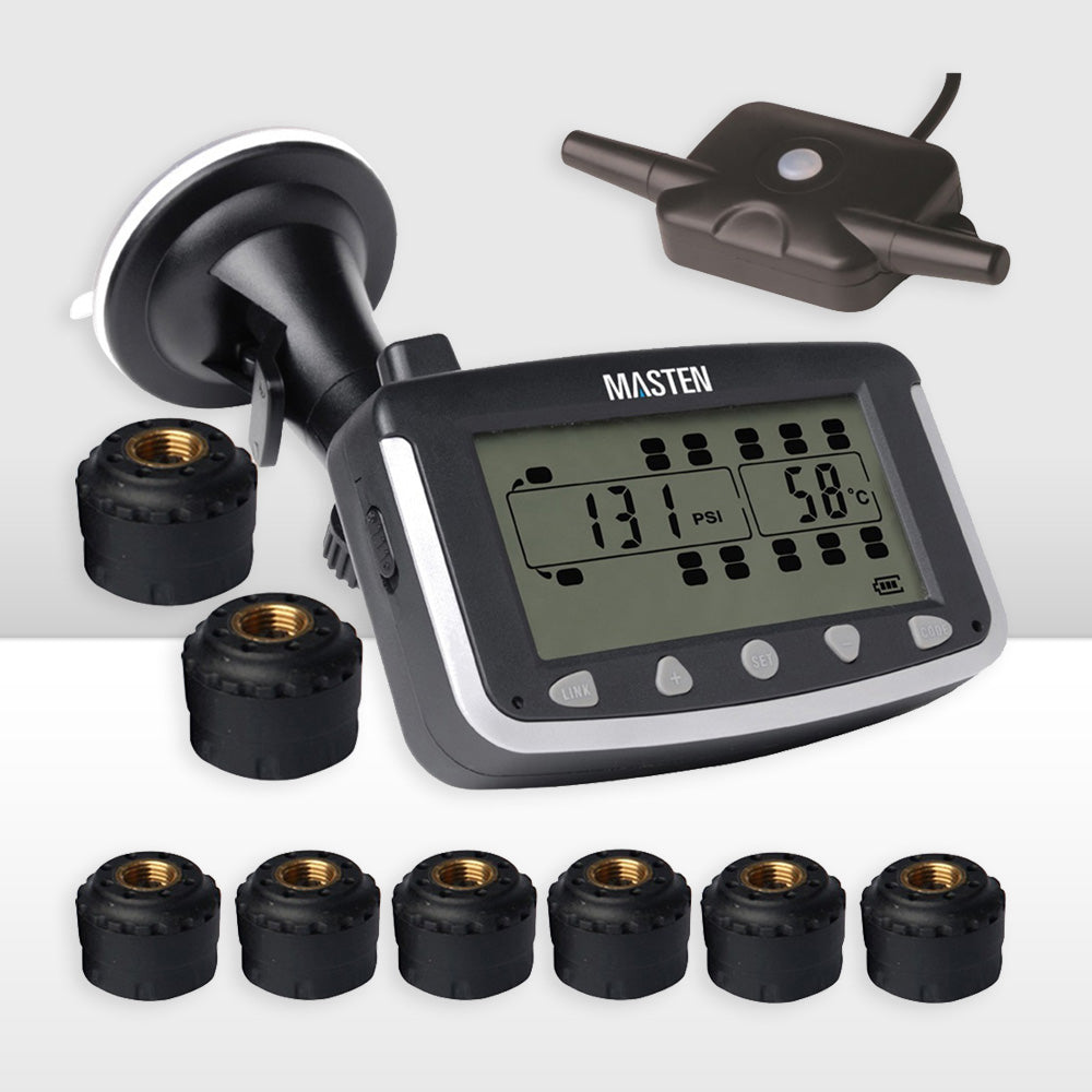 8 TPMS Tyre Pressure Monitoring System Caravan Truck RV Sensor LCD Wireless 4x4