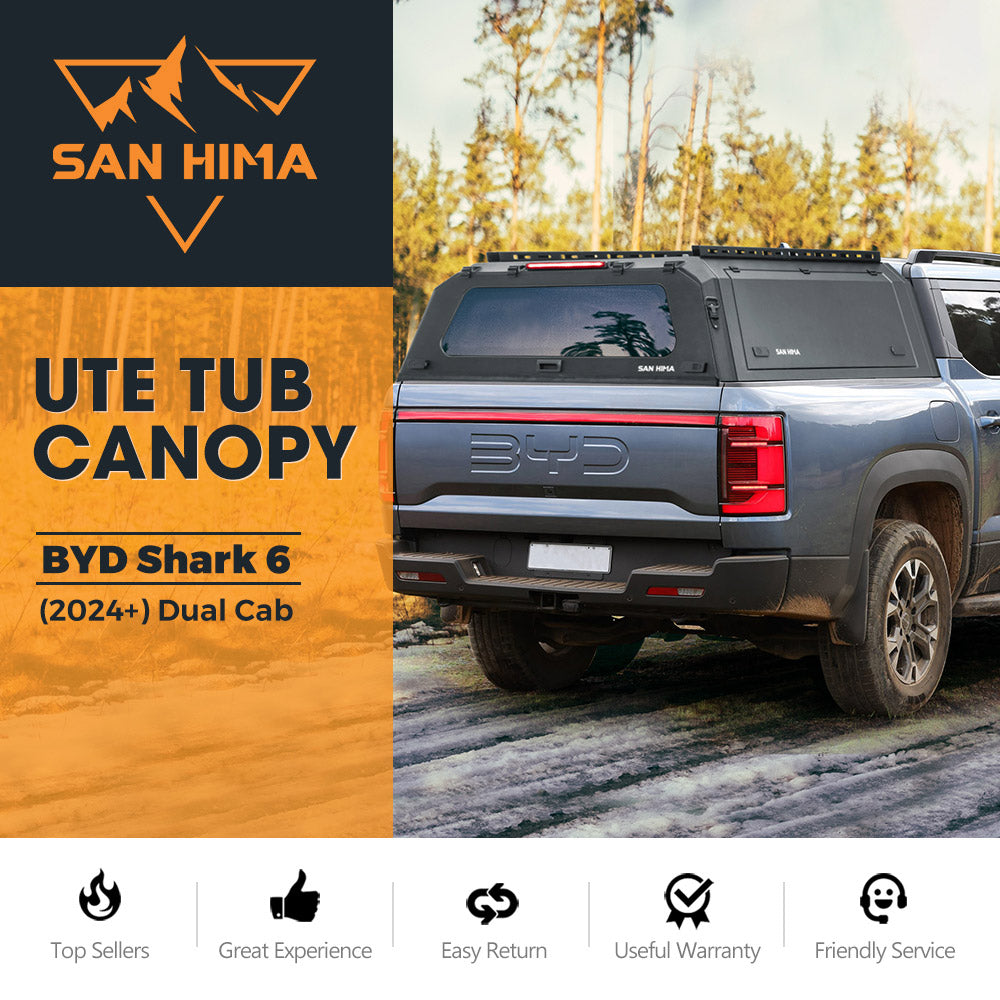 San Hima UTE Steel Canopy For BYD SHARK 6 2024-Current Dual Cab