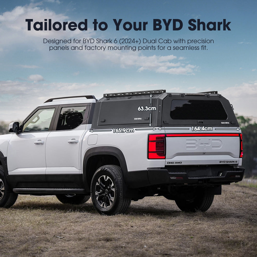San Hima UTE Steel Canopy For BYD SHARK 6 2024-Current Dual Cab