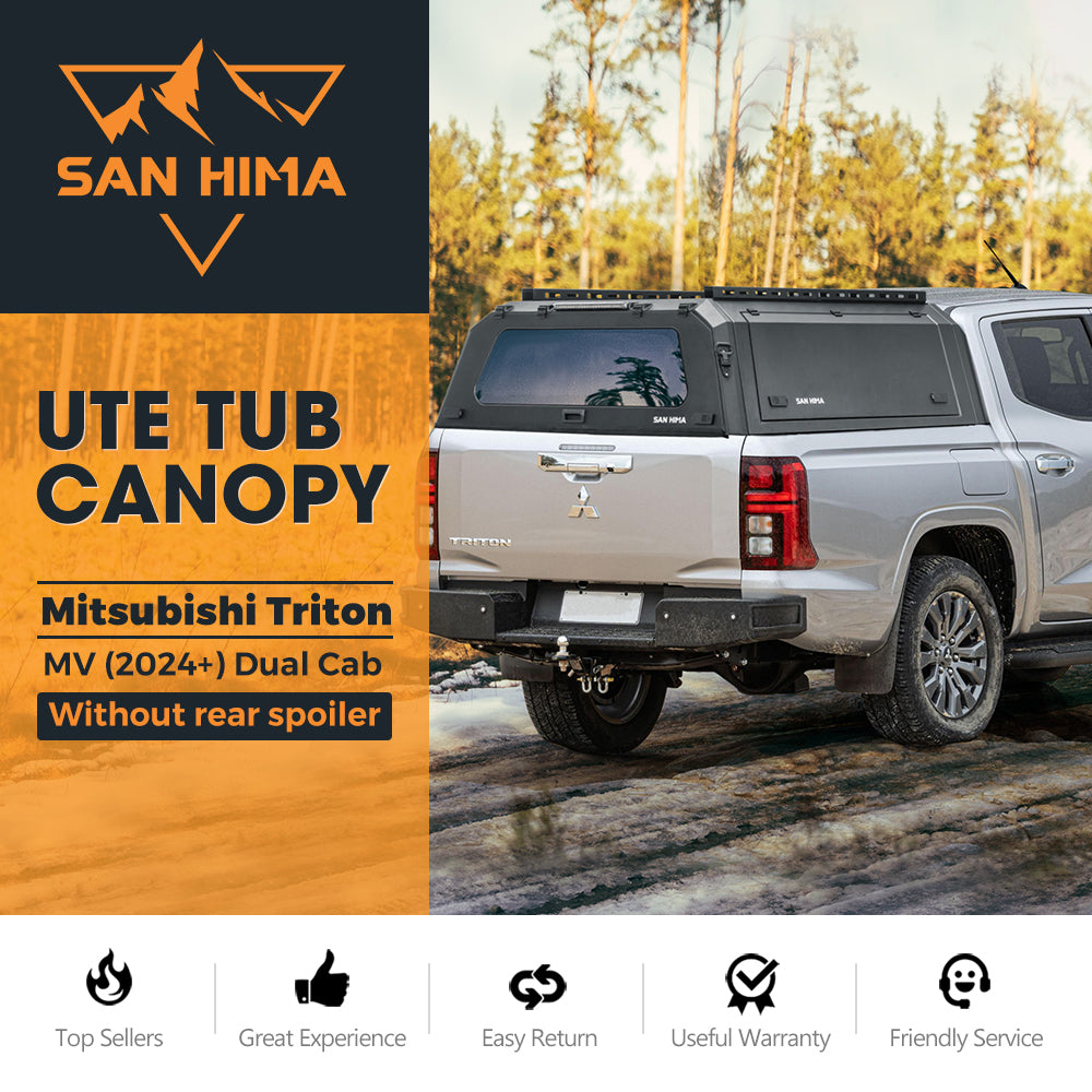 San Hima UTE Steel Canopy For Mitsubishi Triton MV 2024-Current Dual Cab