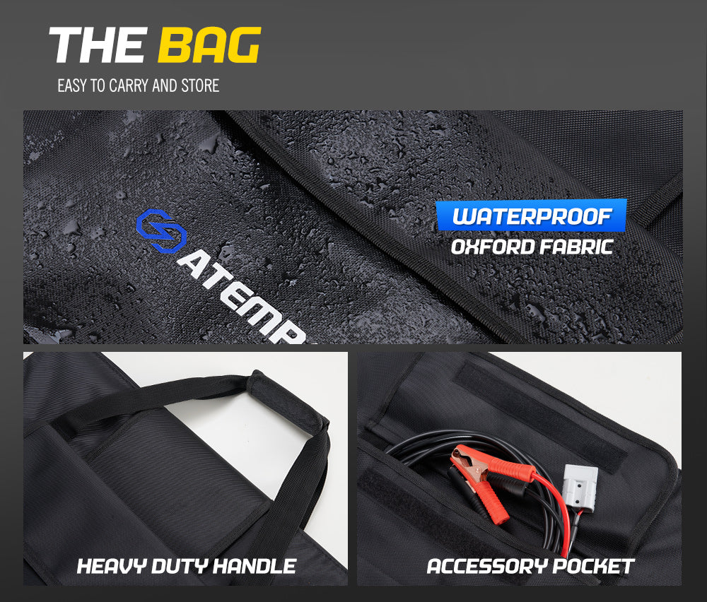 12V 300W Folding Solar Panel Blanket + DC to DC Battery Charger