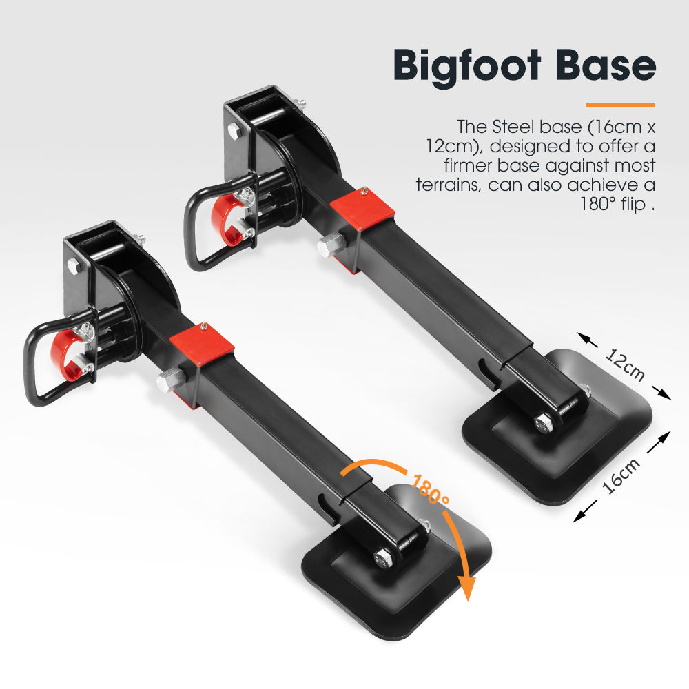 4x 400mm Corner Legs Drop Down W/Handle Steel Base 1200LBS