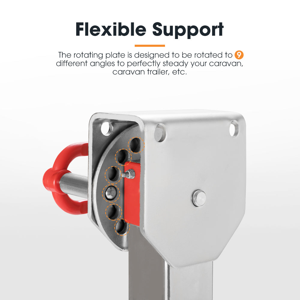 2X 740MM Corner Legs Drop Down W/Handle Steel Base 1500LBS