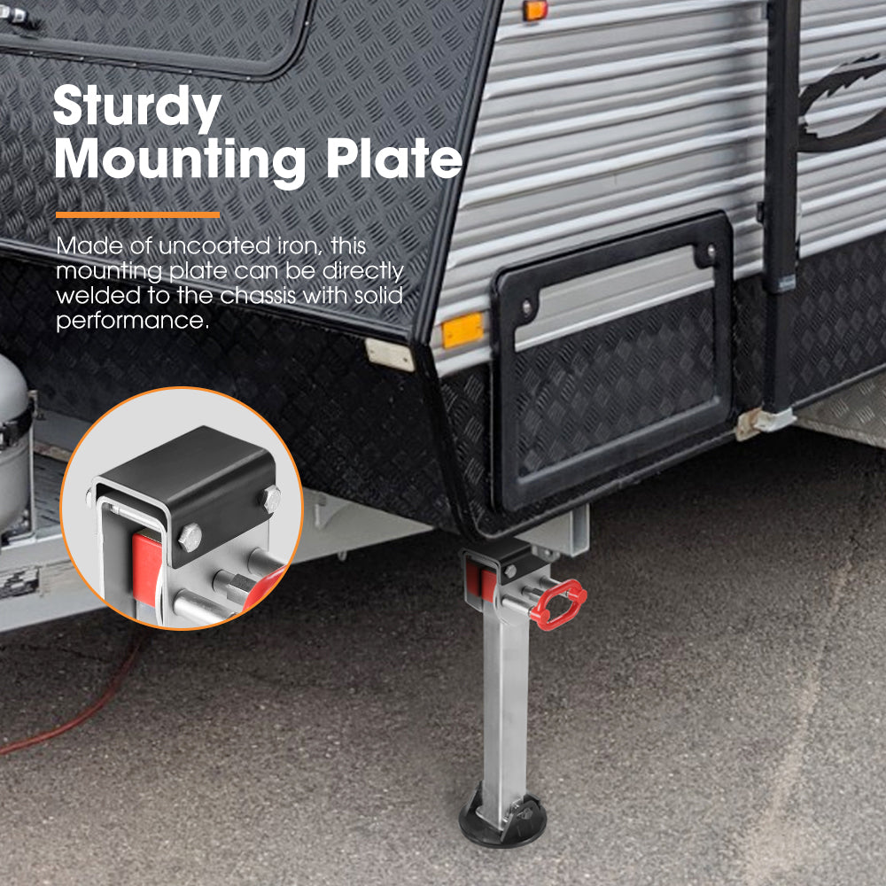 2X 740MM Corner Legs Drop Down W/Handle Steel Base 1500LBS