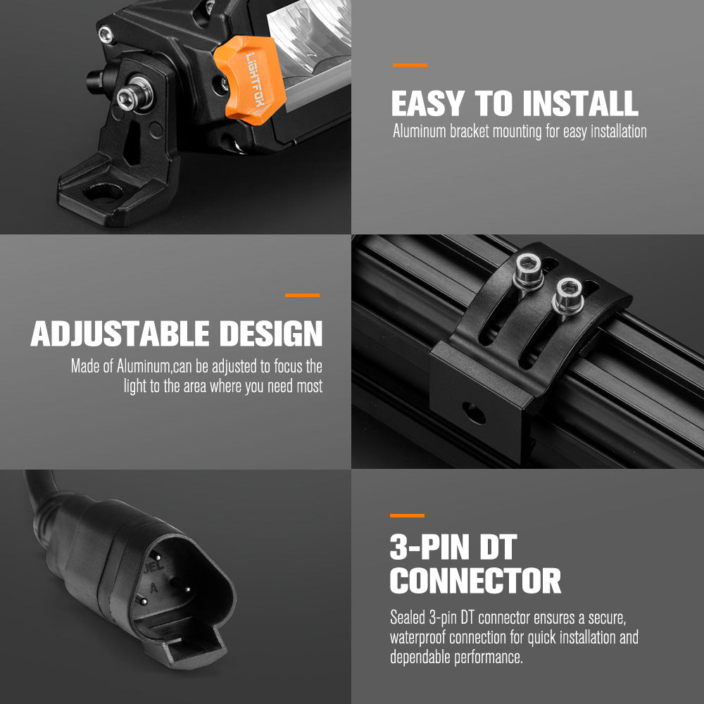 Lightfox Vertex Series 12inch LED Light Bar With DRL 1Lux@294m IP68 6,770 LM