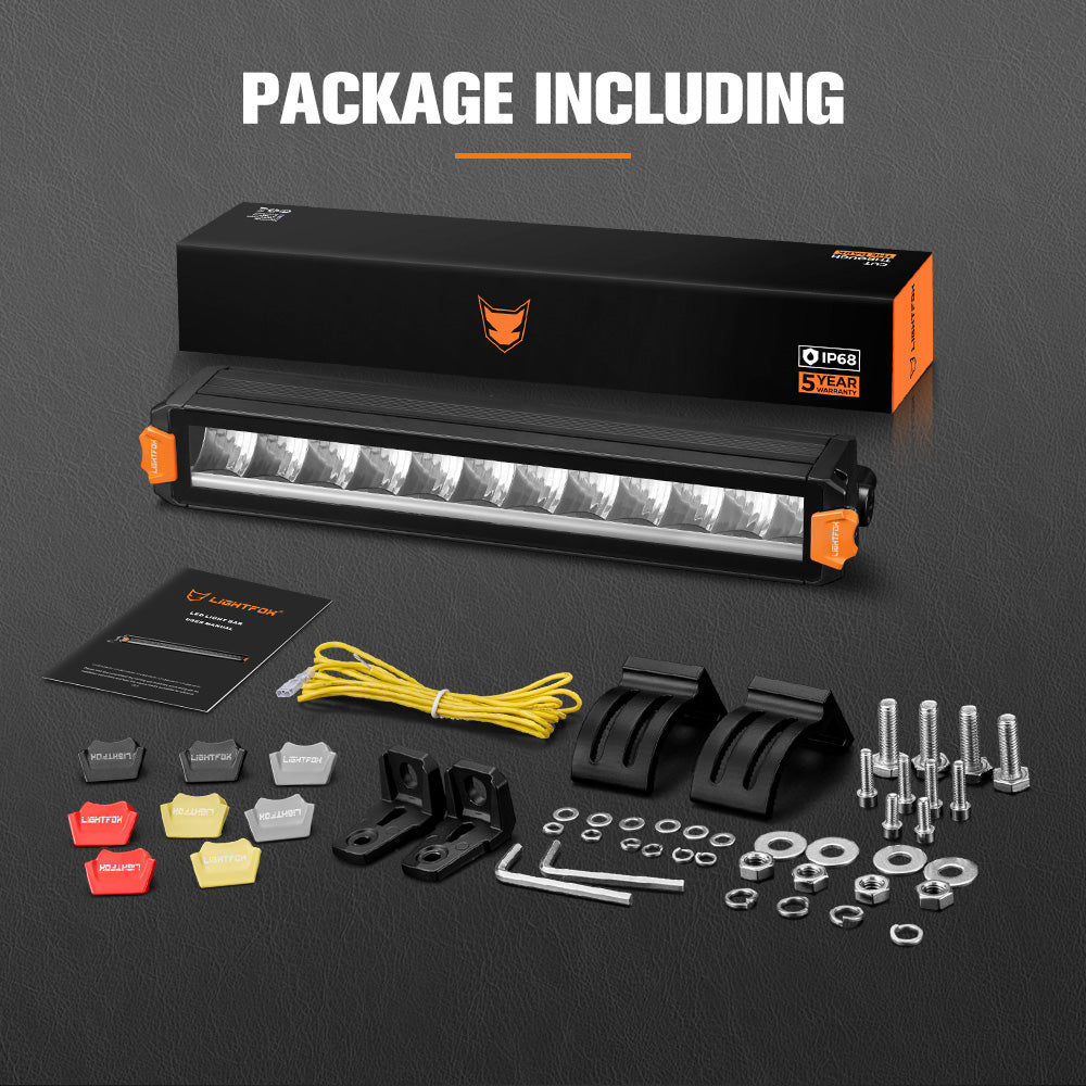 Lightfox 12" Vertex Series LED Light Bar DRL Combo Beam Driving Lamp Offroad 4WD