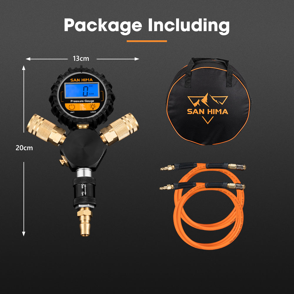 San Hima 2-Way Digital Tyre Inflator Car Air Compressor 250 PSI Tire Gauge Hose