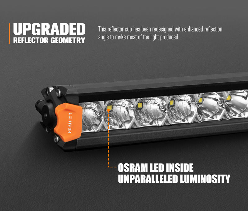 Vega Series 20inch Osram LED Light Bar 1Lux @ 341m  7,551 Lumens