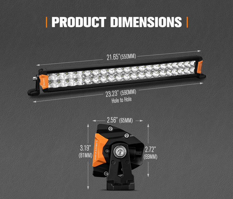 Rigel Series 20inch Osram LED Light Bar 1Lux @ 416m 9,001 Lumens