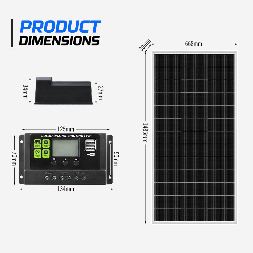 12V 200W Solar Panel Kit