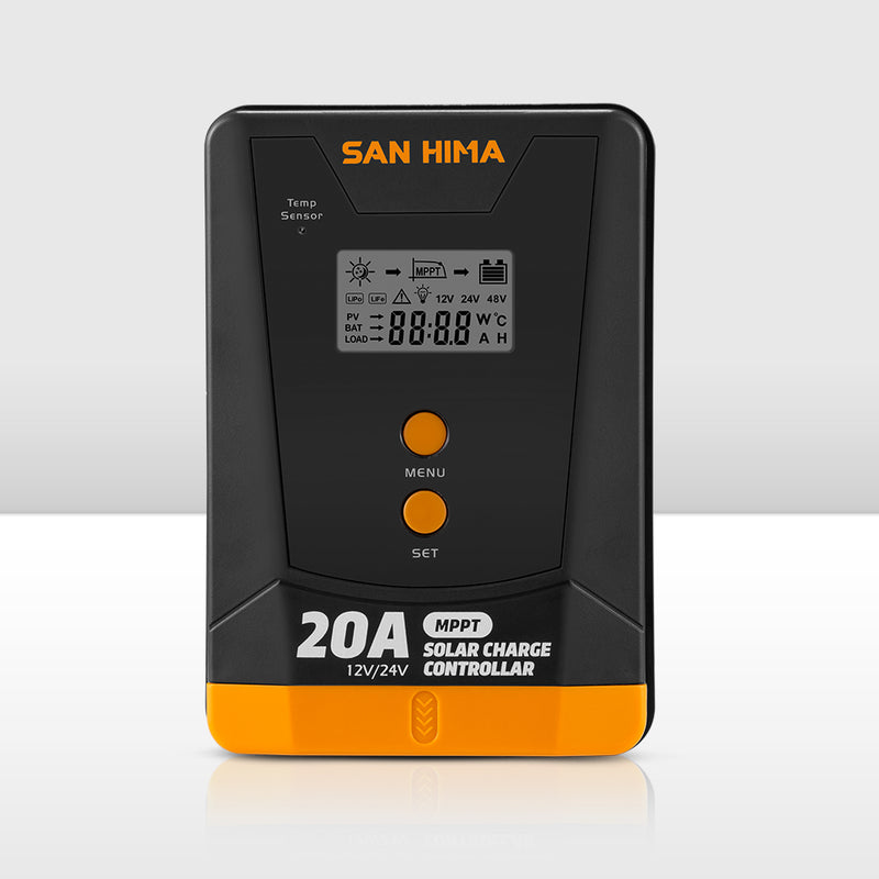 San Hima MPPT Solar Charge Controller 12V 24V LCD Display Inbulit Bluetooth