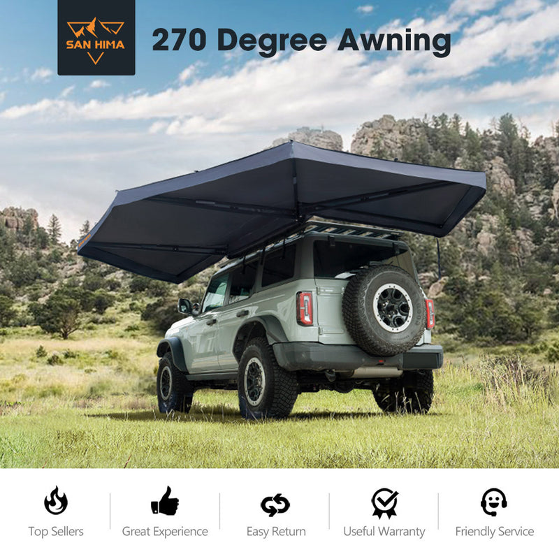 San Hima 270 Degree Free-Standing Awning-Passenger Side 600D Oxford UPF50+