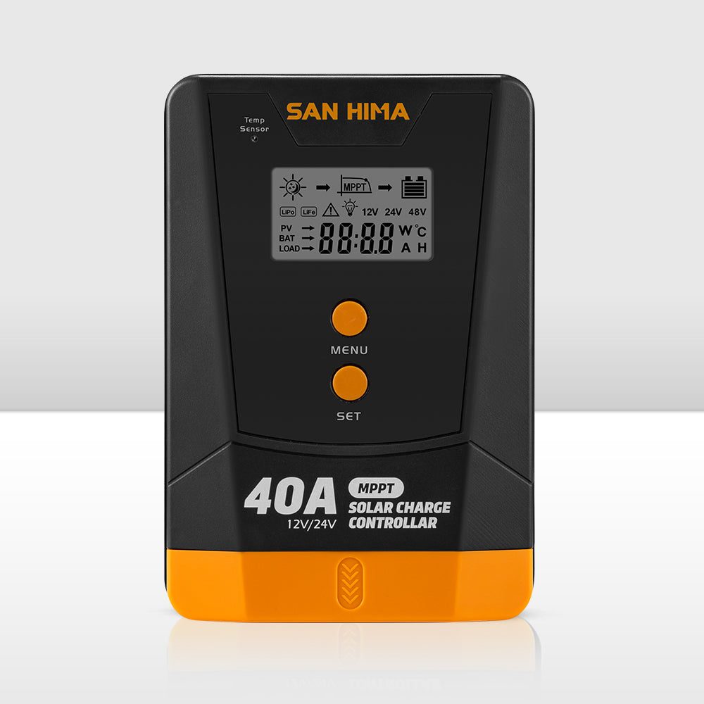 San Hima MPPT Solar Charge Controller 12V 24V LCD Display Inbulit Bluetooth