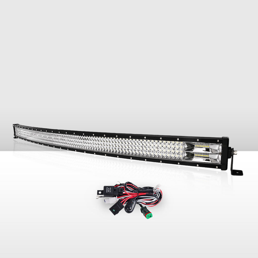 Lightfox 50inch Osram LED Light Bar Curved Combo Beam Driving Offroad 4WD Suv