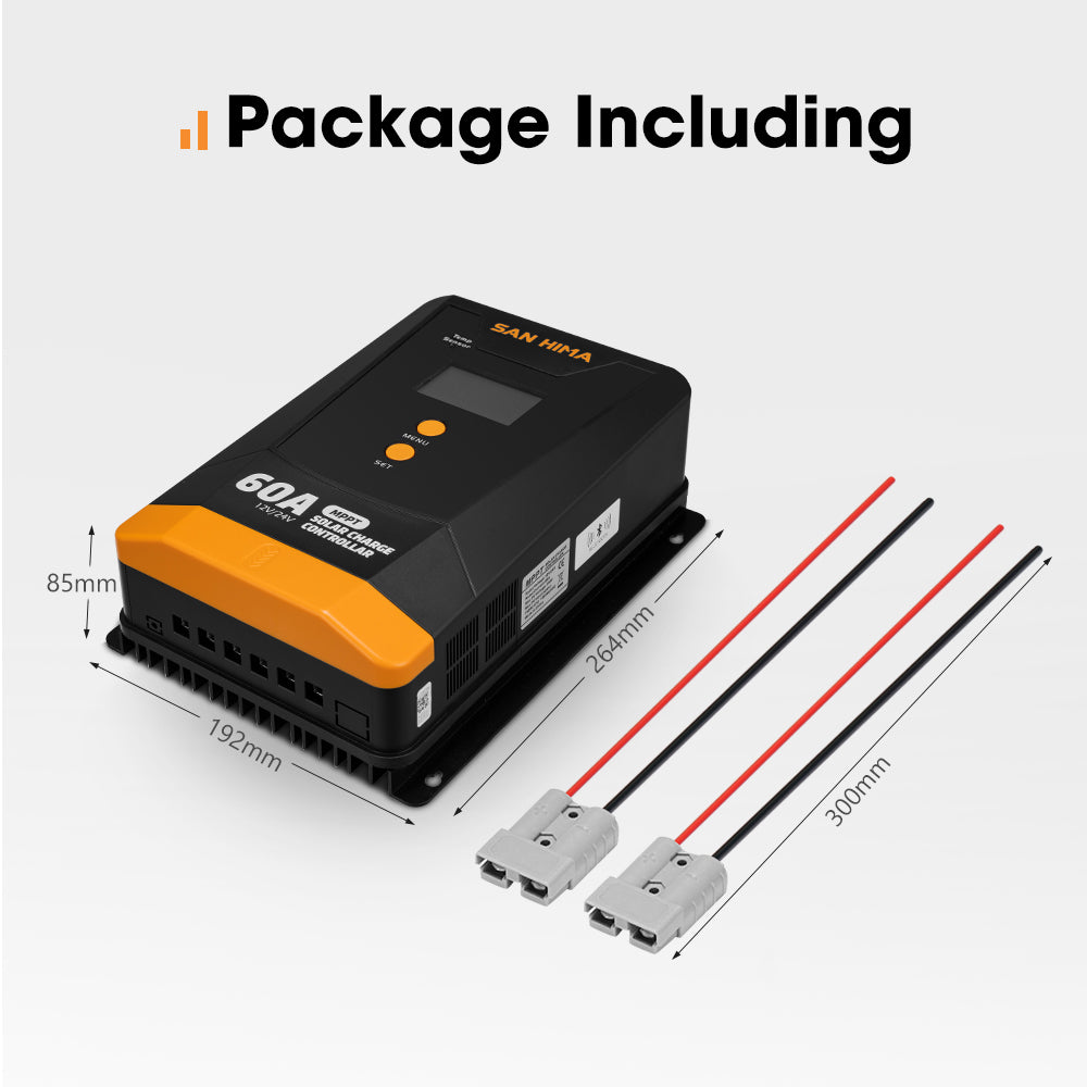 San Hima MPPT Solar Charge Controller 12V 24V LCD Display Inbulit Bluetooth
