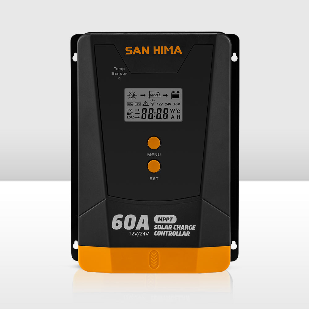 San Hima MPPT Solar Charge Controller 12V 24V LCD Display Inbulit Bluetooth