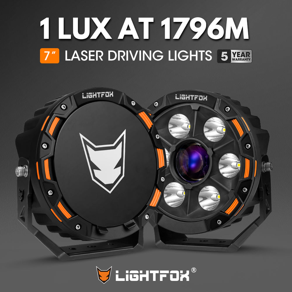 Lightfox Meteorx 7inch Osram LED Driving Light 1 Lux @ 1,796m IP68 15,208 Lumen