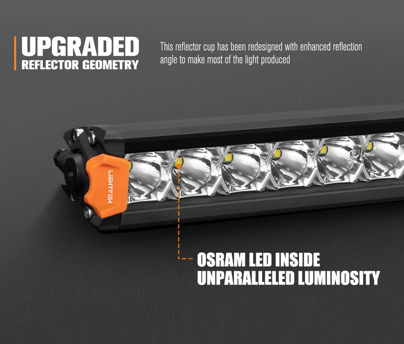 Vega Series Pair 8inch Osram LED Light Bar 1Lux @349m 6,204 Lumens