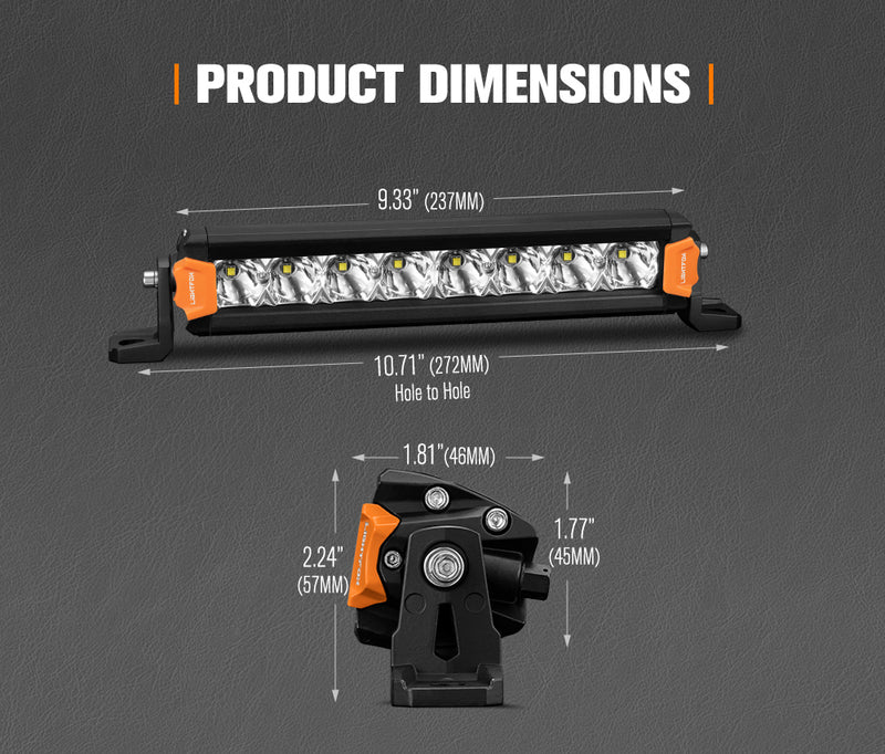 Vega Series Pair 8inch Osram LED Light Bar 1Lux @349m 6,204 Lumens