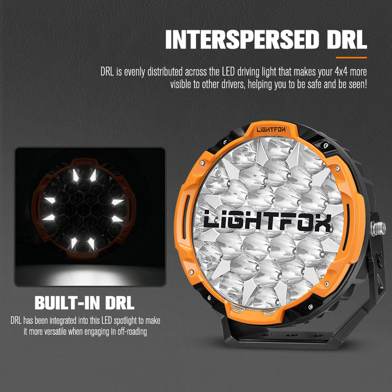 Lightfox Starrix 9inch Osram LED Driving Light 1Lux@1,655M IP68 22,912 lumen