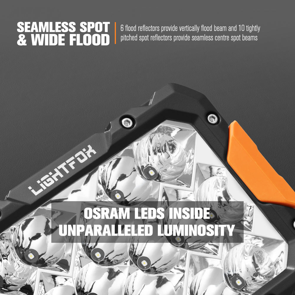 LIGHTFOX Pegasus Series 9inch Osram LED Driving Lights 1 Lux @ 820m 13,560 lumens