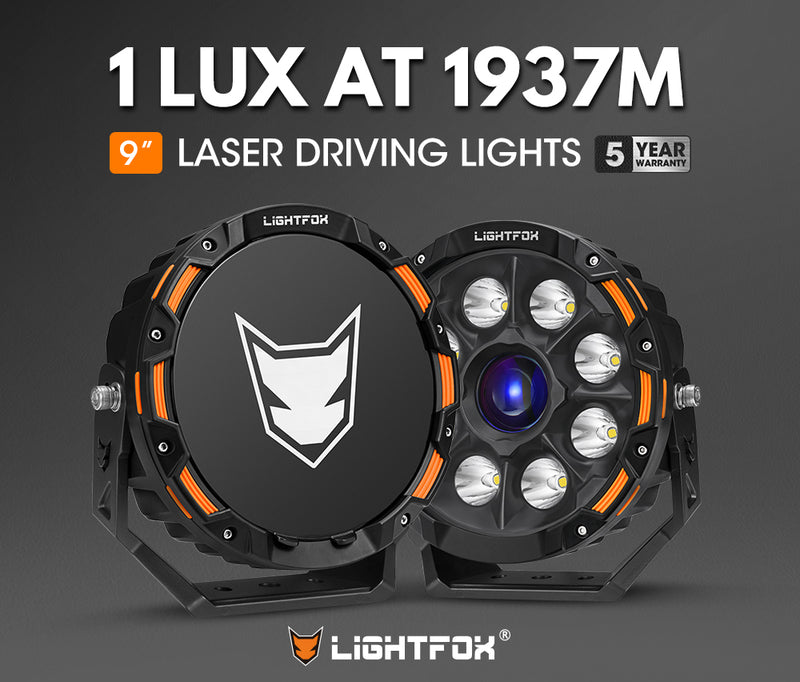 Lightfox Meteorx 9inch Osram LED Driving Light 1 Lux @ 1,937m IP68 19,478 Lumen