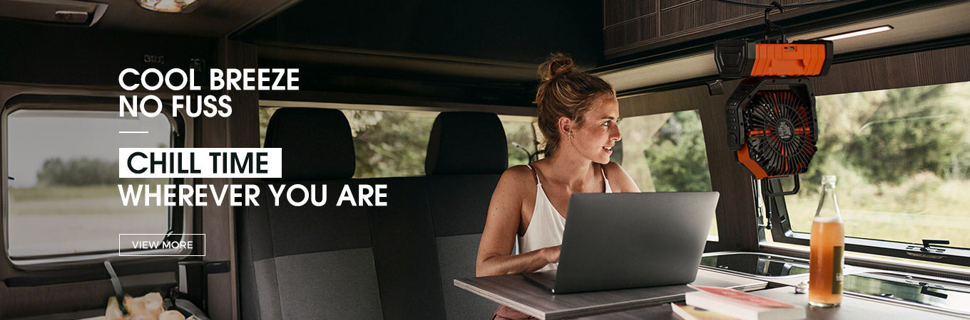 Camping Fan Desktop Banner