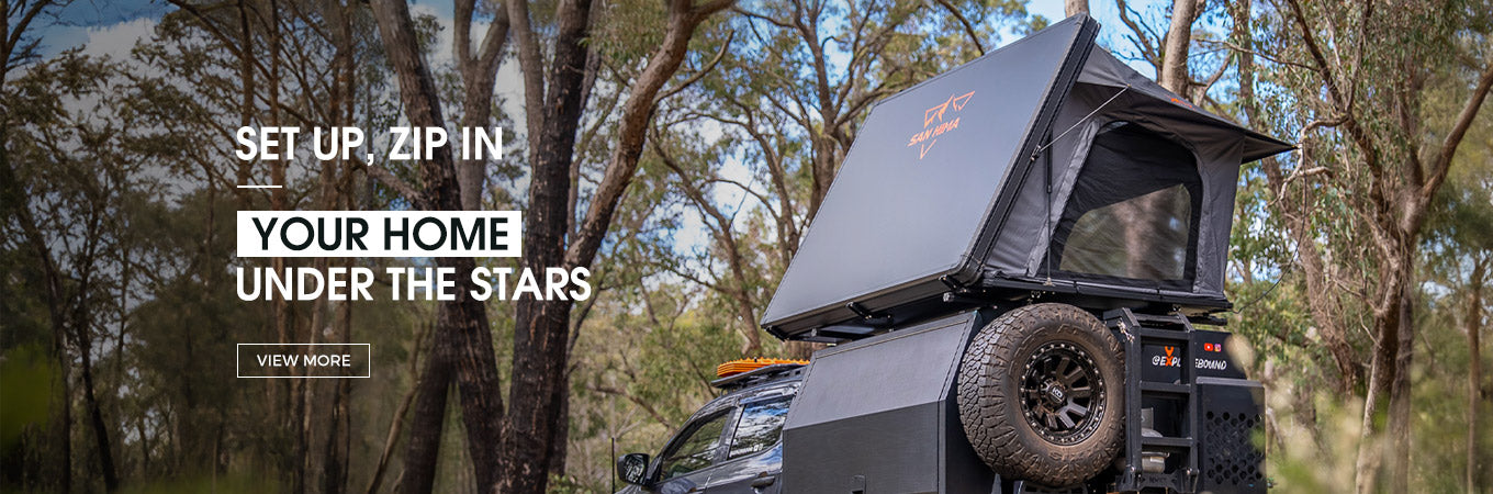 Camping Tent Desktop Banner