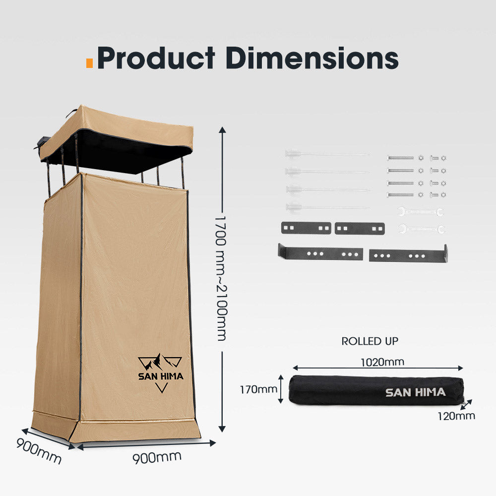SAN HIMA Camping Shower Tent Ensuite Change Room Awning Fold-Out Instant