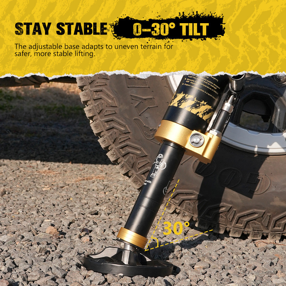 Bunker Indust 8.8Ton Hydraulic Lift Recovery Jack Removable Base Off Road Repair