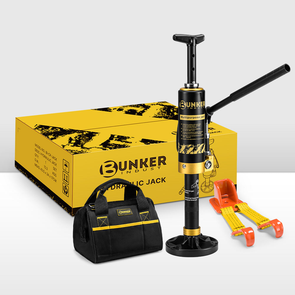 Bunker Indust 8.8Ton Hydraulic Lift Recovery Jack Removable Base Off Road Repair
