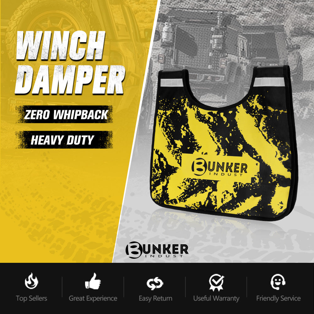 Bunker Indust Winch Cable Damper Recovery Safety Blanket With Storage Pocket 4x4