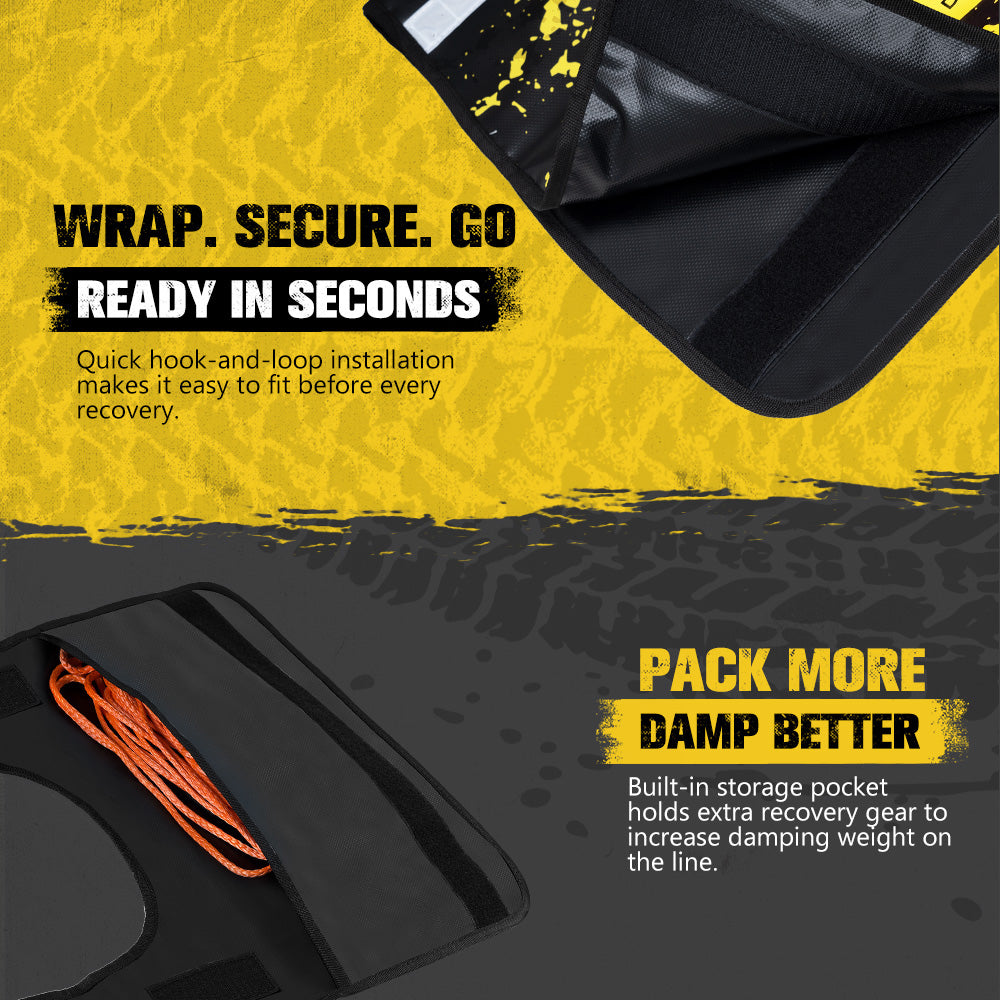Bunker Indust Winch Cable Damper Recovery Safety Blanket With Storage Pocket 4x4