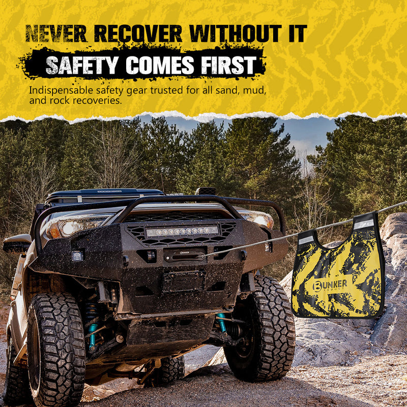 Bunker Indust Winch Cable Damper Recovery Safety Blanket With Storage Pocket 4x4