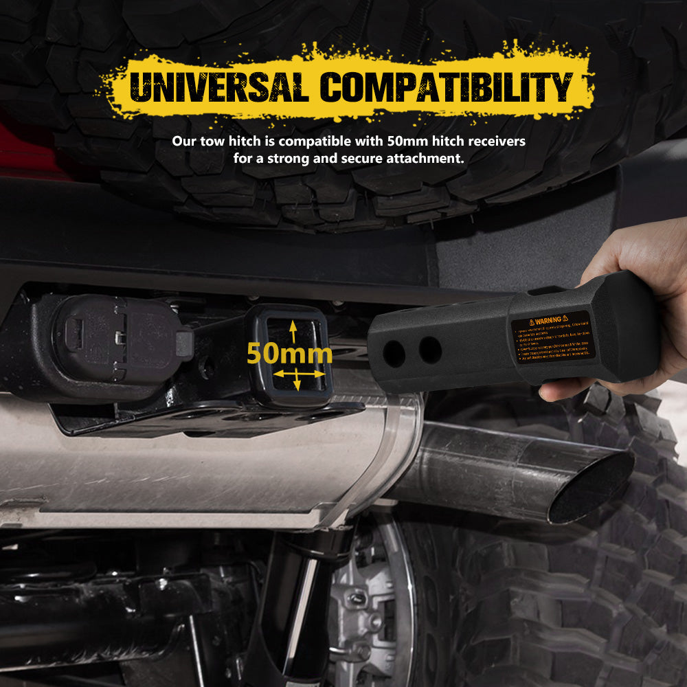 Bunker Indust 2" Recovery Hitch Receiver 10T Heavy Duty Tow Bar Off Road 4X4 4WD