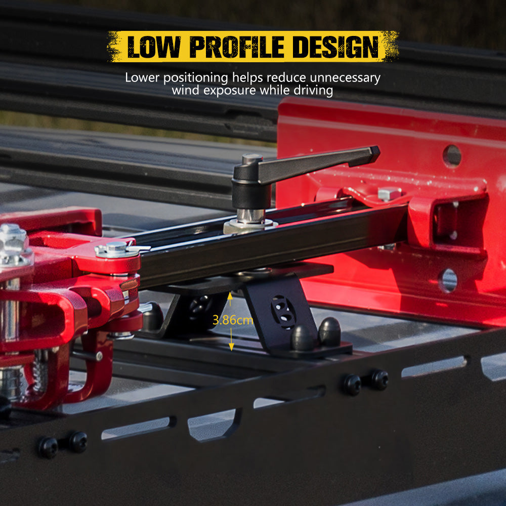 Bunker Indust High Lift Farm Jack Mount Brackets M8/M6 Slots For Roof Rack