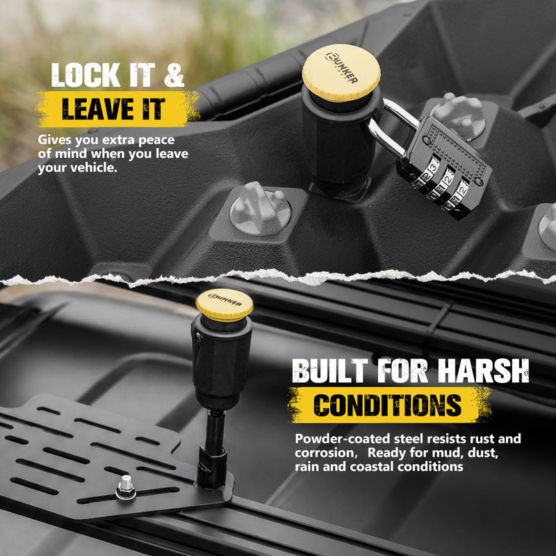 Bunker Indust Recovery Track Board Mount Brackets Lockable For Rooftop Platform