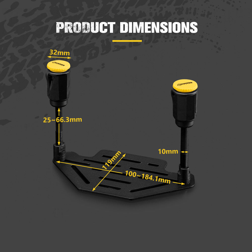 Bunker Indust Recovery Track Board Mount Brackets Lockable For Rooftop Platform