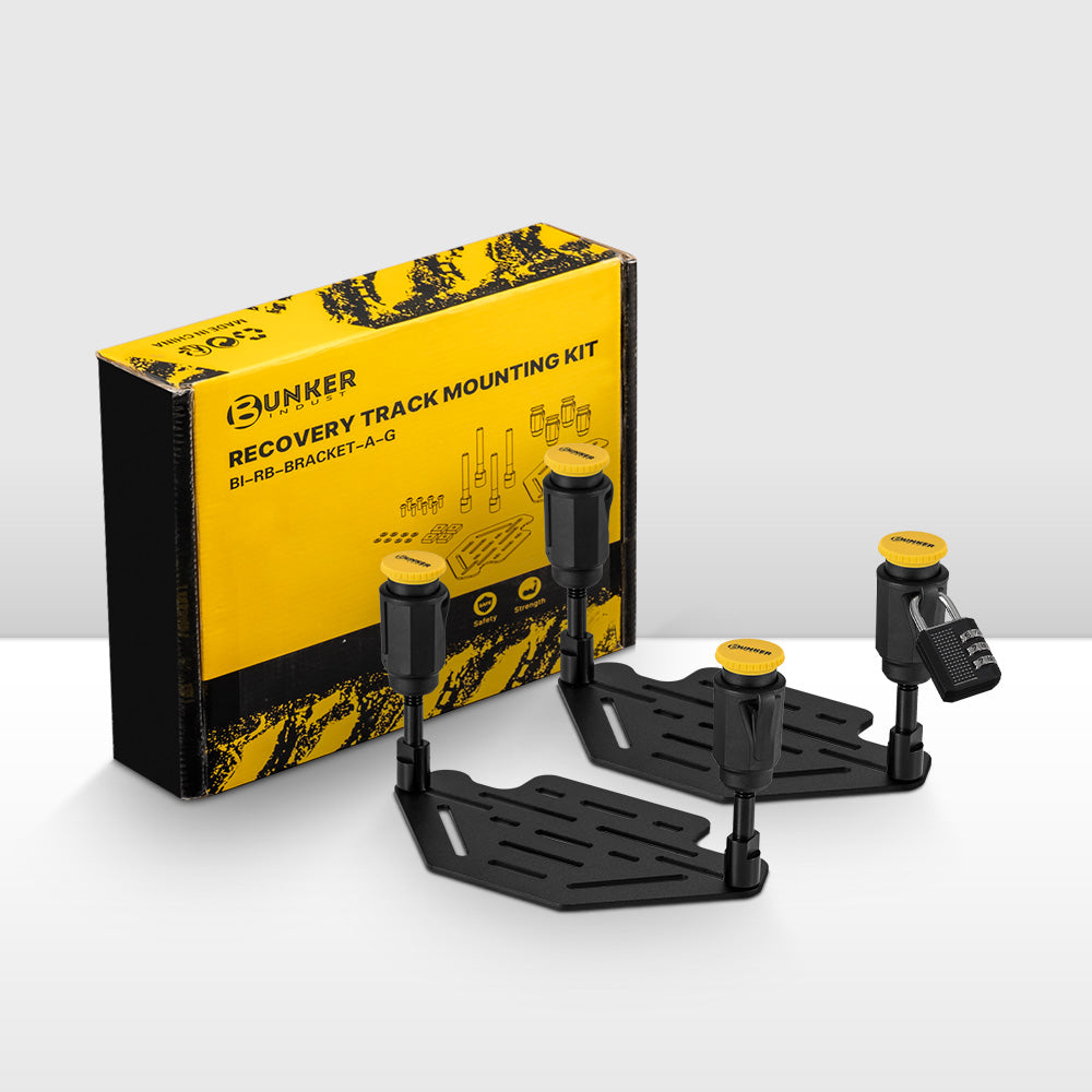 Bunker Indust Recovery Track Board Mount Brackets Lockable For Rooftop Platform