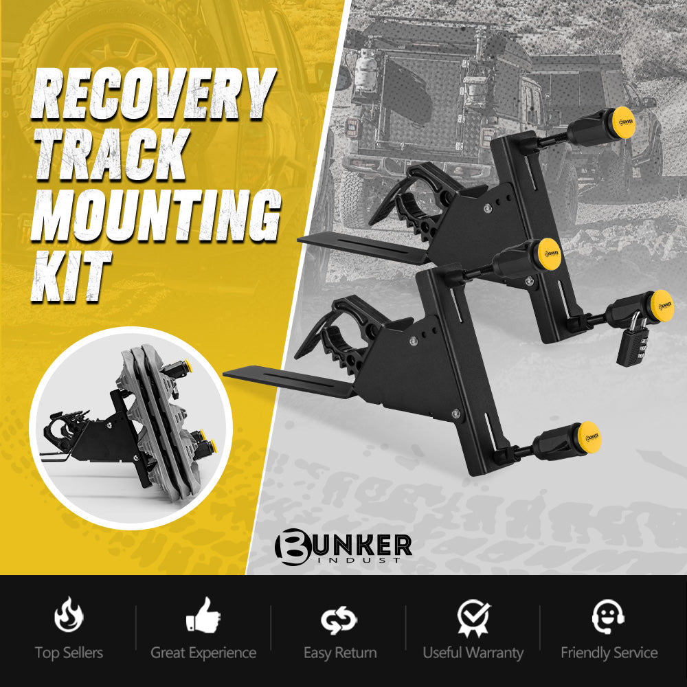Bunker Indust Recovery Track Board Side Mount Brackets & Shovel Holder Lockable