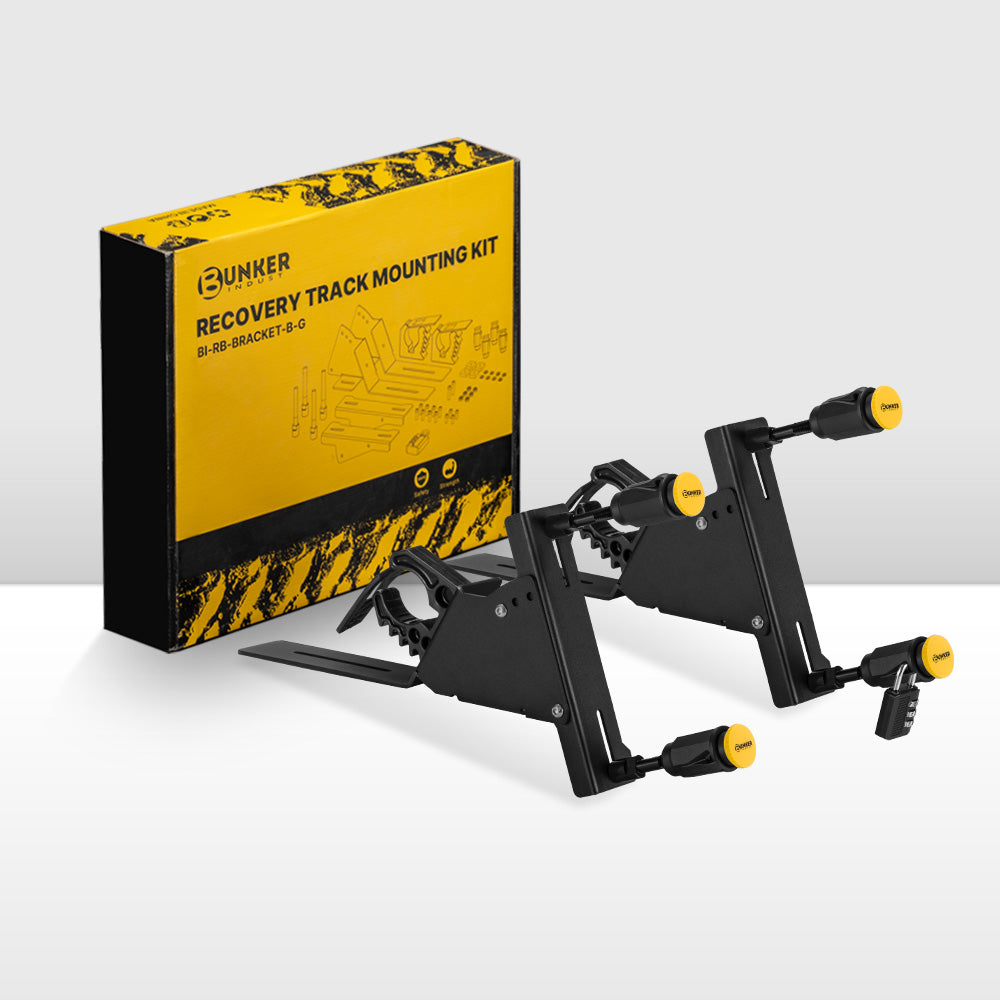 Bunker Indust Recovery Track Board Side Mount Brackets & Shovel Holder Lockable