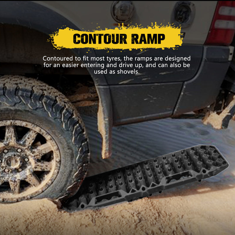 Bunker Indust Recovery Tracks Board Black + Square Shovel + Side Mounting Kit