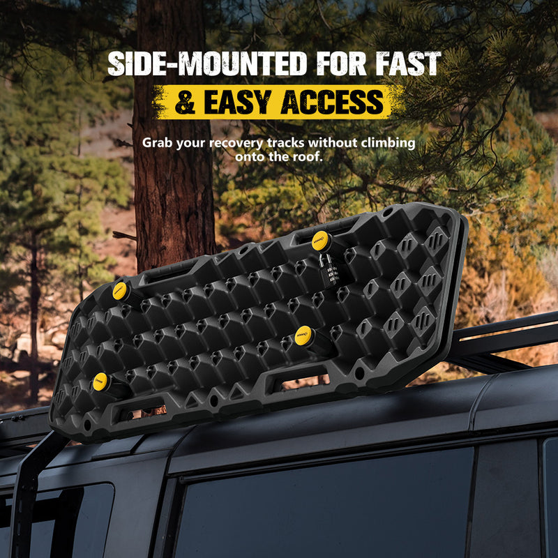 Bunker Indust Recovery Tracks Board Black + Square Shovel + Side Mounting Kit