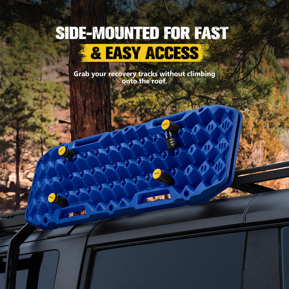 Bunker Indust Recovery Tracks Board Blue + Square Shovel + Side Mounting Kit