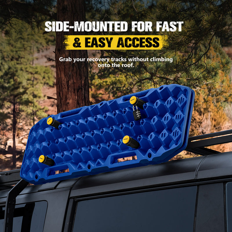 Bunker Indust Recovery Tracks Board Blue + Square Shovel + Side Mounting Kit