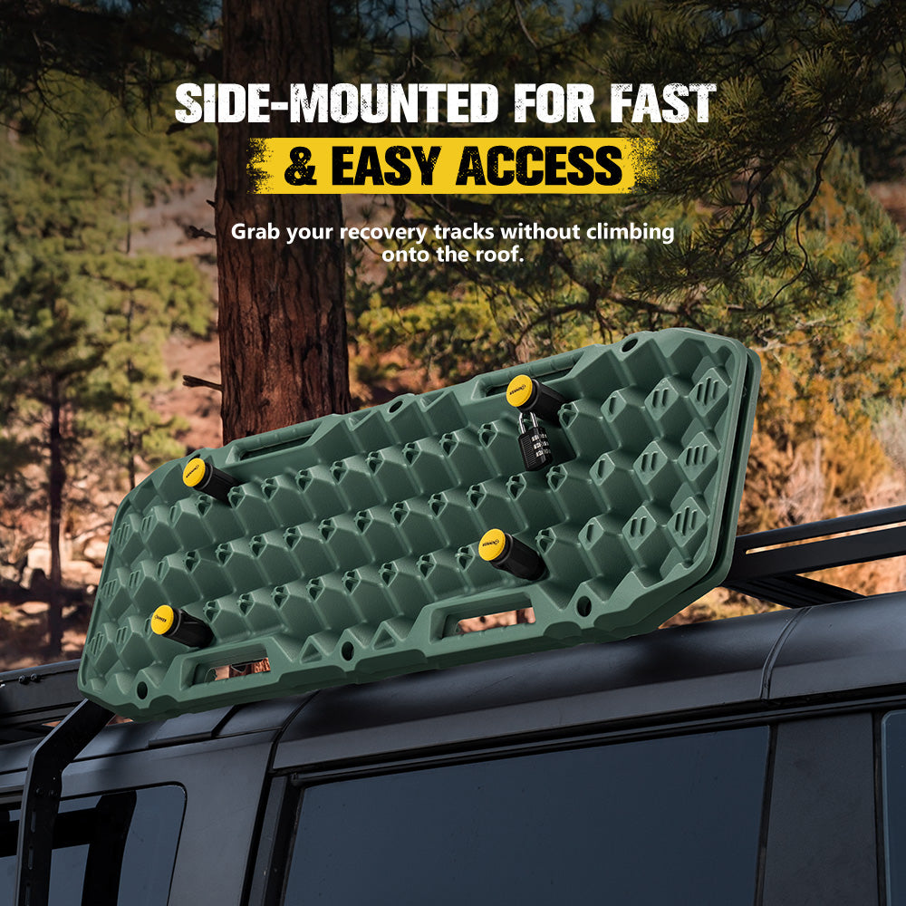 Bunker Indust 2PCS Recovery Tracks Board Green 10T + Side Mounting Bracket Kit