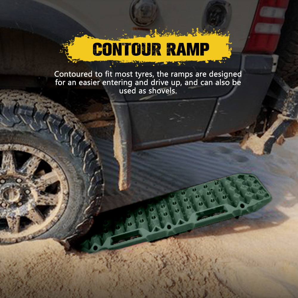 Bunker Indust Recovery Tracks Board Green + Square Shovel + Side Mounting Kit